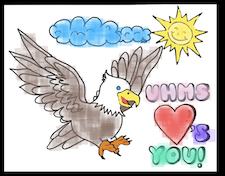 student colored eagle that loves UHMS